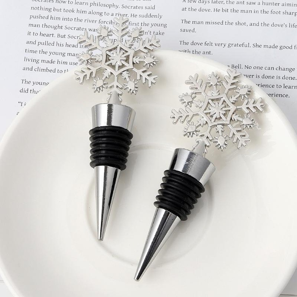 NEW Winter Wedding Favors Silver Finished Snowflake Wine Stopper with Simple Package Christmas Party Decoratives Bar Tools
NEW Winter Wedding Favors Silver Finished Snowflake Wine Stopper with Simple Package Christmas Party Decoratives Bar Tools