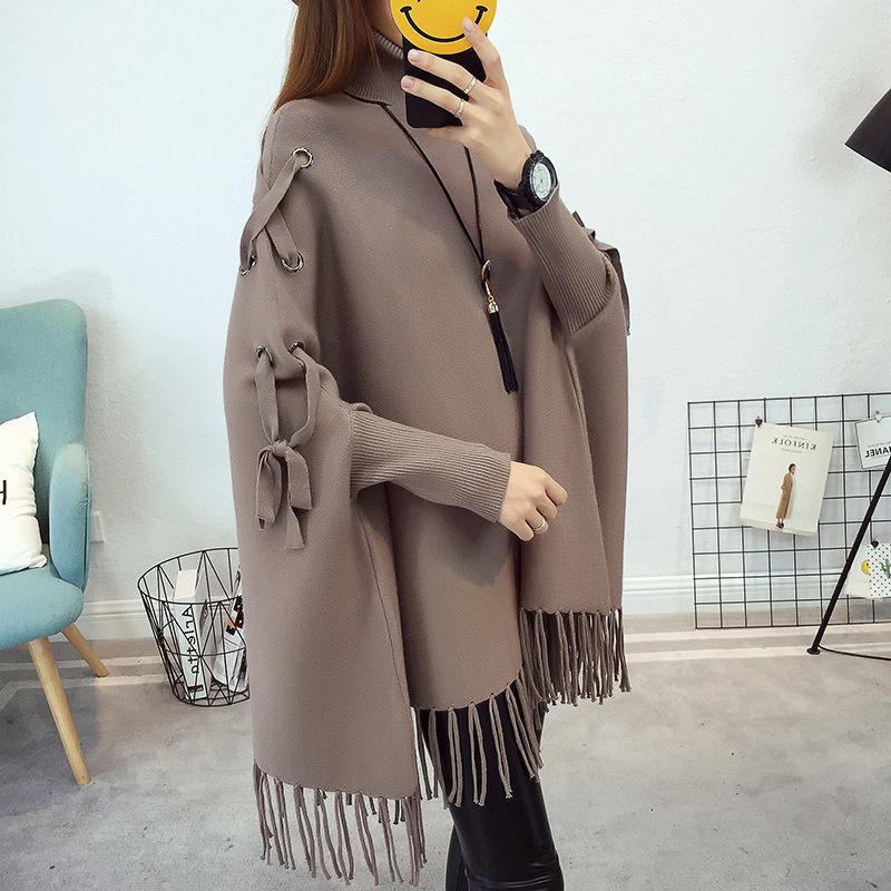 Women's Sweaters Women Cloak Sweater Drawstring Solid Casual Loose Batwing Sleeve Knitted Cape Pullover Spring Autumn Tassel Ladies Jumper P, Black
Women's Sweaters Women Cloak Sweater Drawstring Solid Casual Loose Batwing Sleeve Knitted Cape Pullover Spring Autumn Tassel Ladies Jumper P, Black