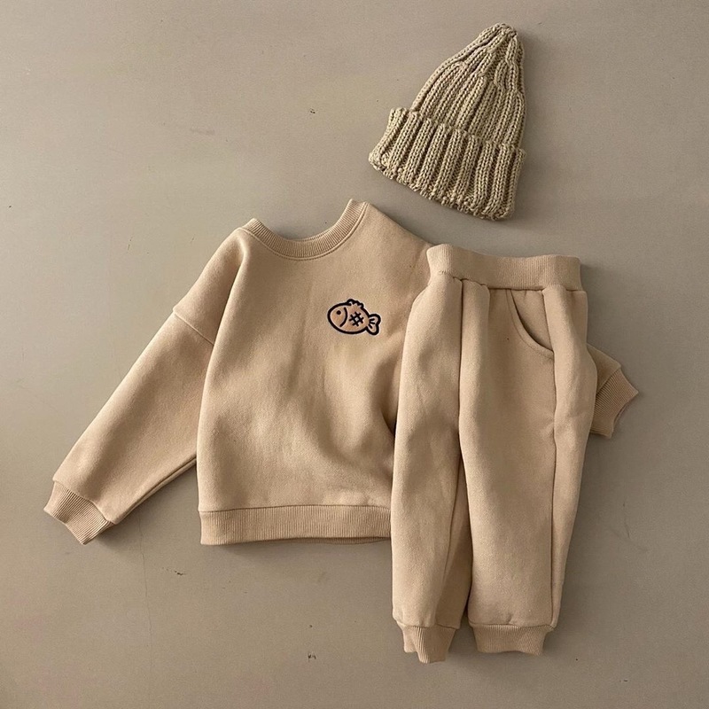 Children Clothing Set Toddler Baby Girls Boys Fish T-Shirt Tops Pants Outfits Roupa Infantil Menina Boy Clothes 220326