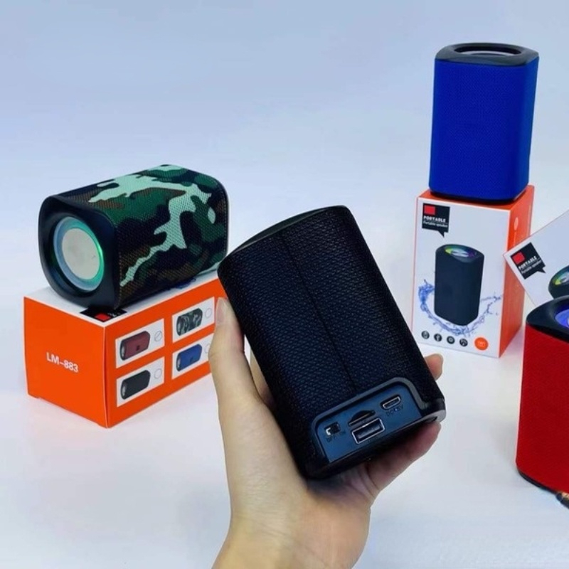 LM-883 round Mini Speaker Led Seven-Color Lights Bluetooth Audio(The logistics price Pls Contact us)