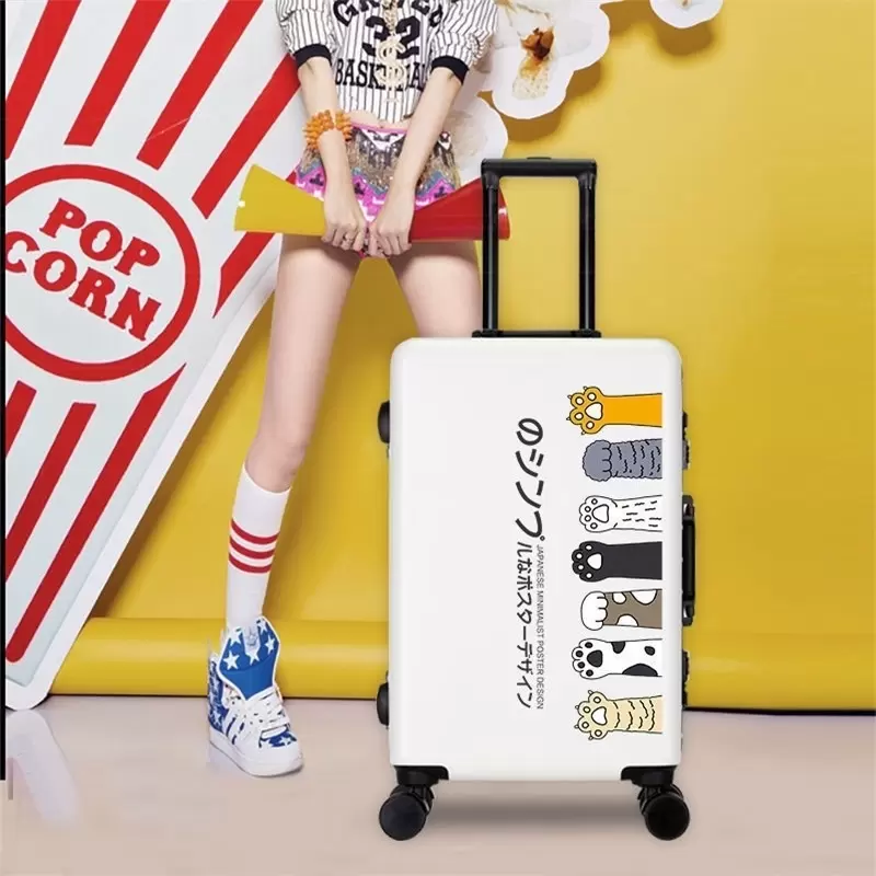 Fashionable new boarding inch lightweight small men's pc luggage roaming women's 26 trolley casy password ins leather case