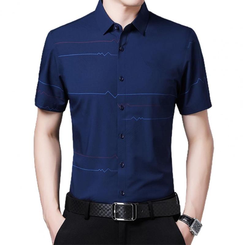 Men's Dress Shirts Men Social Shirt Wave Pattern Buttons Summer Lapel Short Sleeve T-shirt For Business Clothing Office Wear Navy Blue M-3XL, Cyan
Men's Dress Shirts Men Social Shirt Wave Pattern Buttons Summer Lapel Short Sleeve T-shirt For Business Clothing Office Wear Navy Blue M-3XL, Cyan