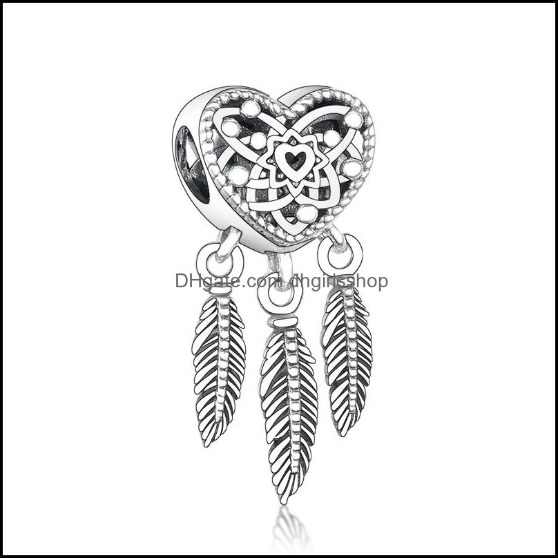 Sier Loose Beads Jewelry Fit Original Pandora Charm Bracelet Authentic 100% 925 Sterling Dream Catcher Feather Bead For Makin Dh7Ok
Sier Loose Beads Jewelry Fit Original Pandora Charm Bracelet Authentic 100% 925 Sterling Dream Catcher Feather Bead For Makin Dh7Ok