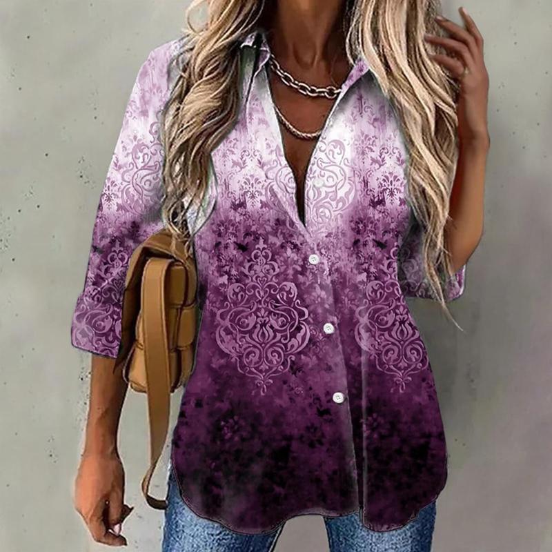 Women's Blouses & Shirts Women Casual Gradient Print Splice Sleeve Turndown Collar Button Blouse Loose Top Plus Size Striped JeansWomen's, Black
Women's Blouses & Shirts Women Casual Gradient Print Splice Sleeve Turndown Collar Button Blouse Loose Top Plus Size Striped JeansWomen's, Black