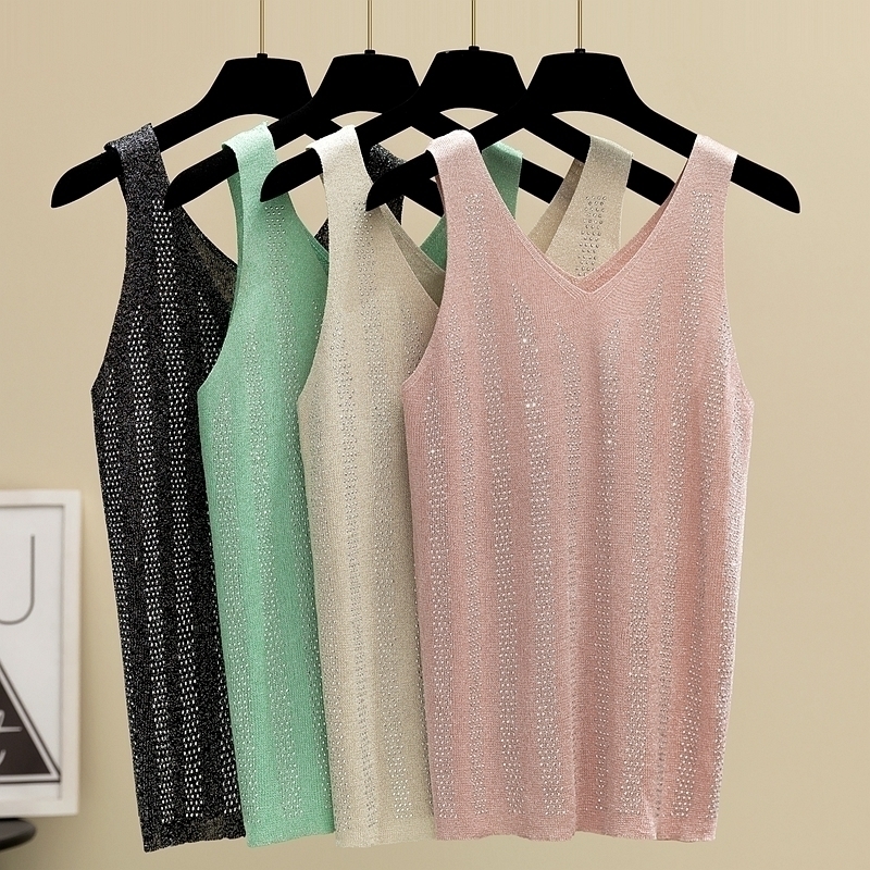GIGOGOU Summer Women Tank Top Sleeveless Sexy Knitted Vest Top V Neck Female Tee Shirt Y200512, Blue 888
GIGOGOU Summer Women Tank Top Sleeveless Sexy Knitted Vest Top V Neck Female Tee Shirt Y200512, Blue 888
