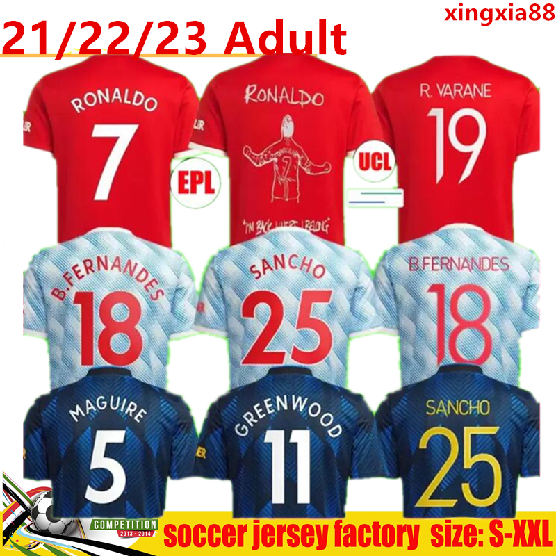 21 22 23 SANCHO soccer jersey player version BRUNO FERNANDES LINGARD POGBA RASHFORD football shirts 2021 2022 23 men + kids kit sets, Wine red
21 22 23 SANCHO soccer jersey player version BRUNO FERNANDES LINGARD POGBA RASHFORD football shirts 2021 2022 23 men + kids kit sets, Wine red