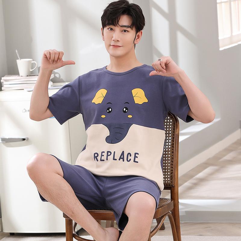 Men's Sleepwear Men's Pajamas Set Summer Leisure Elastic Waist Loose Cute Men Cotton Short Sleeve Nightwear Top GiftMen's, X xmr 1306
Men's Sleepwear Men's Pajamas Set Summer Leisure Elastic Waist Loose Cute Men Cotton Short Sleeve Nightwear Top GiftMen's, X xmr 1306