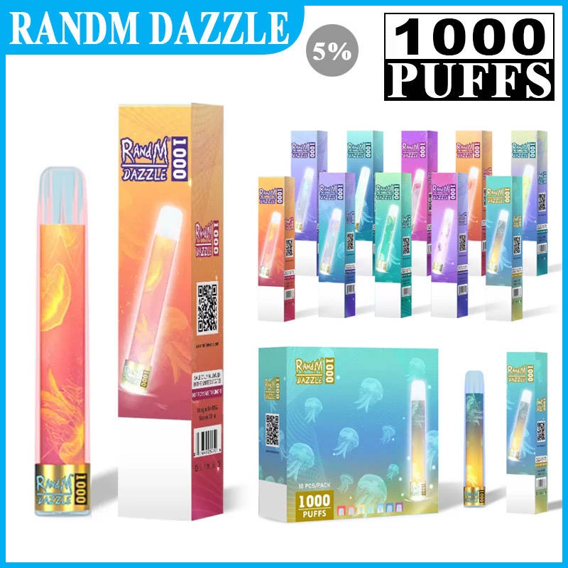 Original RandM Dazzle 1000 puffs Electronic Cigarettes Disposable Vape 3.5ml 600mah with 2% 10 colors Authentic wholesale vs elf vapes
Original RandM Dazzle 1000 puffs Electronic Cigarettes Disposable Vape 3.5ml 600mah with 2% 10 colors Authentic wholesale vs elf vapes