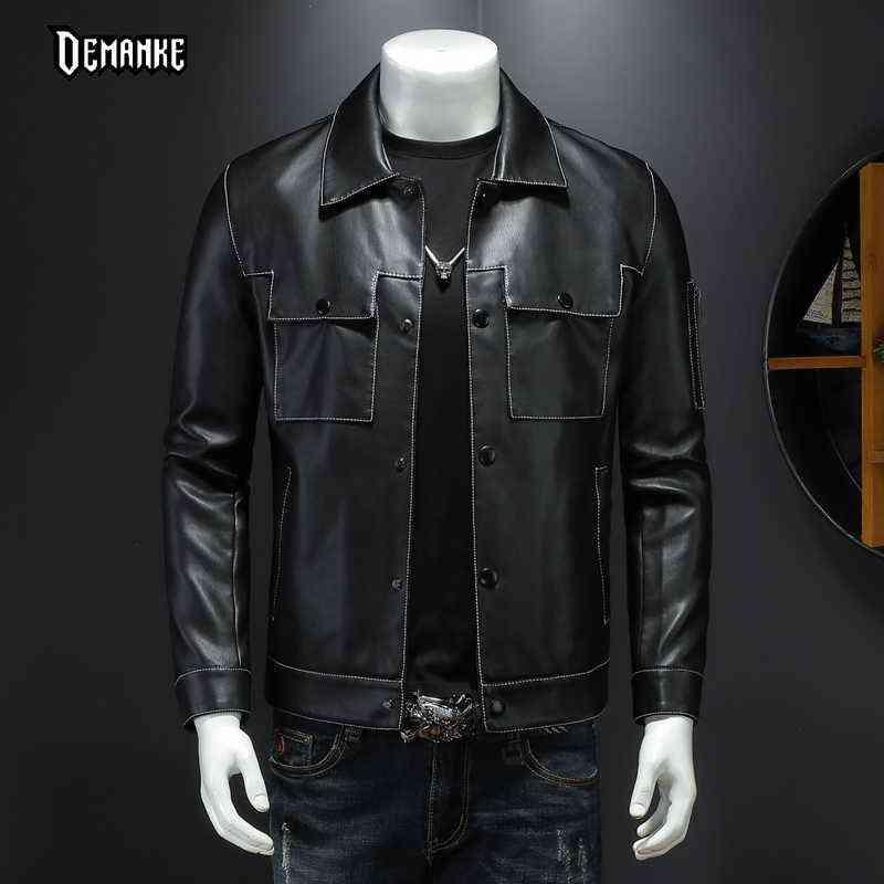 DEMANKE 2022 Mens Faux Leather Jacket Slim Fit Stand Collar Pocket PU Jacket Anti-wind Motorcycle Lapel Diagonal Zipper 5XL T220728, Black
DEMANKE 2022 Mens Faux Leather Jacket Slim Fit Stand Collar Pocket PU Jacket Anti-wind Motorcycle Lapel Diagonal Zipper 5XL T220728, Black