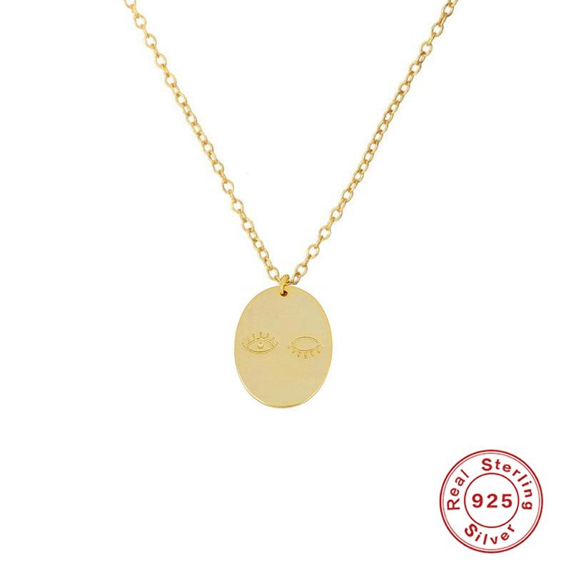 Other Aide 925 Sterling Silver Pendant Necklace With Cute Eye Pattern Mirror Polish Round Discs Plate Chain For WomenOther
Other Aide 925 Sterling Silver Pendant Necklace With Cute Eye Pattern Mirror Polish Round Discs Plate Chain For WomenOther