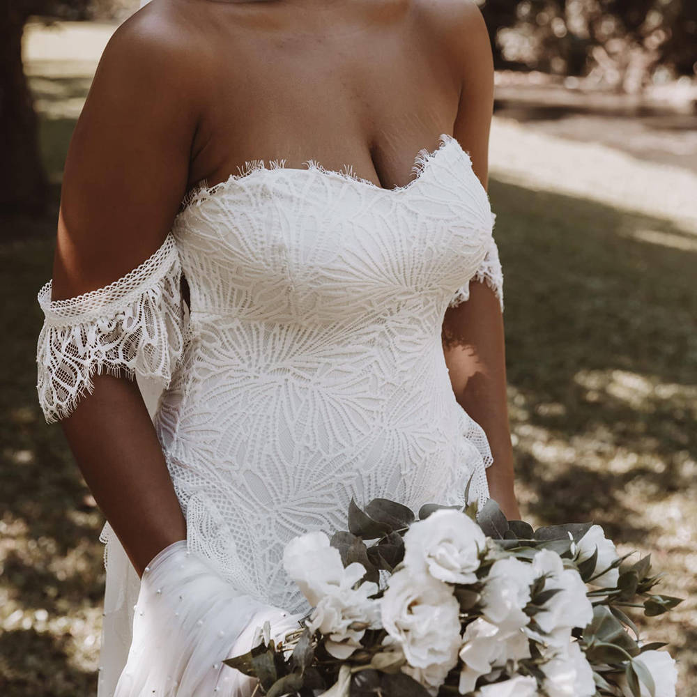 Sexy Backless Lace Mermaid Wedding Dress For Women 2022 Sweetheart Boho Bride Formal Gowns Off The Shoulder Ivory White Bridal Dresses Summer Vestidos