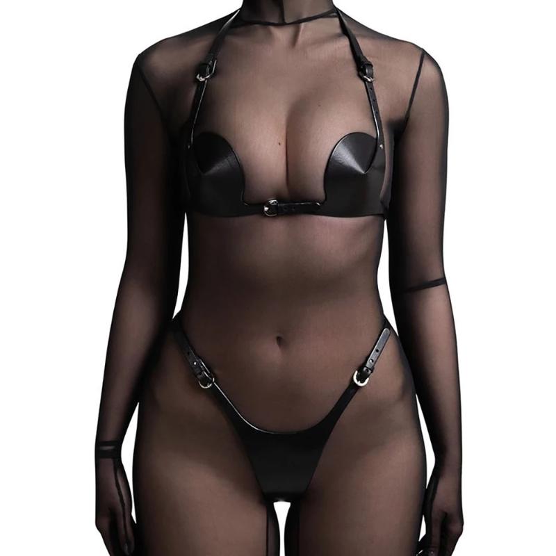 Garters B.CYQZ Sexy Women Black Faux Leather Harness Garter Belt Erotic Bondage Lingerie Bra Suspenders Goth Adjustable Thigh HarnessGarters, Style2
Garters B.CYQZ Sexy Women Black Faux Leather Harness Garter Belt Erotic Bondage Lingerie Bra Suspenders Goth Adjustable Thigh HarnessGarters, Style2