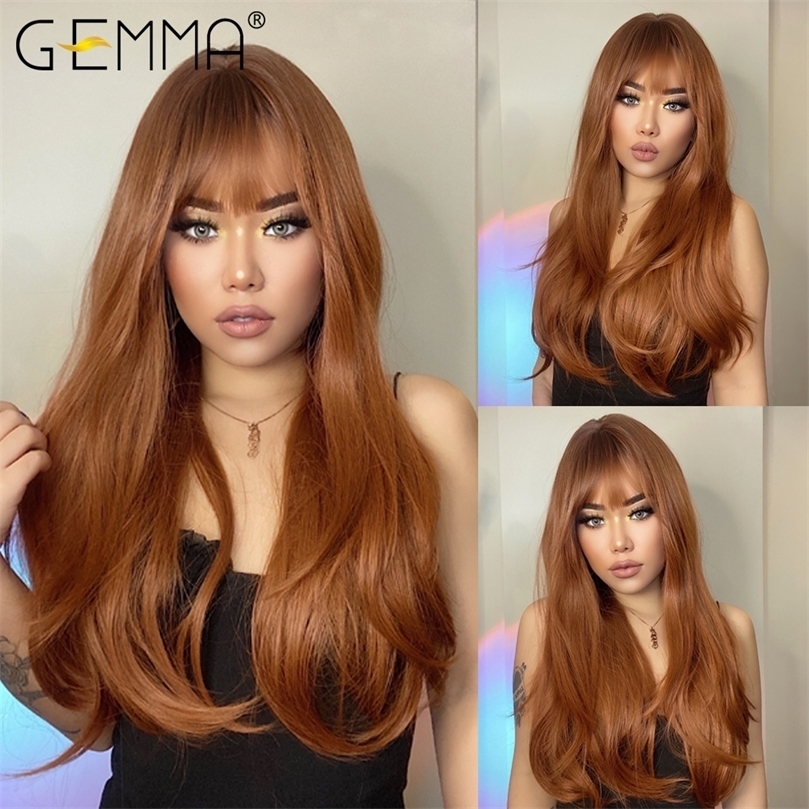 GEMMA Red Brown Copper Ginger Long Straight Synthetic Wigs for Women Natural Wave Wigs with Bangs Heat Resistant Cosplay Hair 220715, Ombre color
GEMMA Red Brown Copper Ginger Long Straight Synthetic Wigs for Women Natural Wave Wigs with Bangs Heat Resistant Cosplay Hair 220715, Ombre color