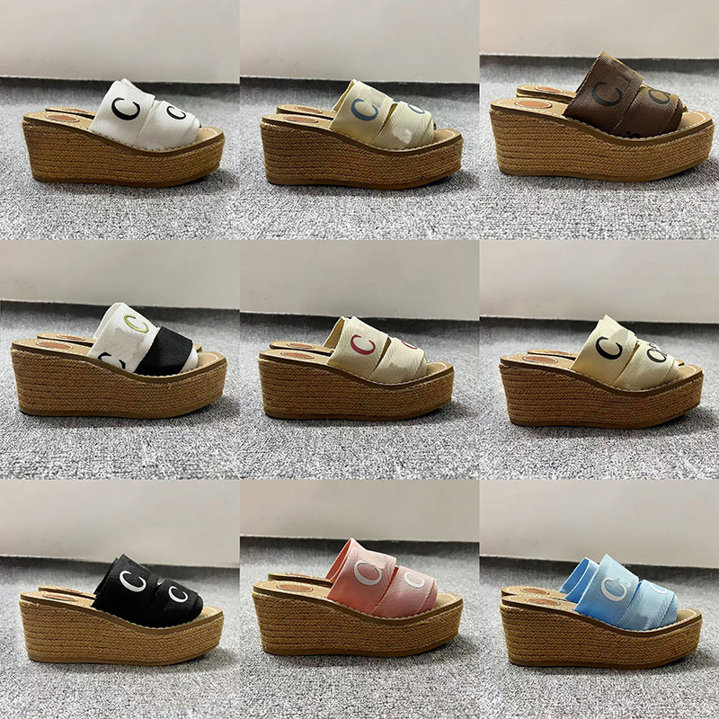 High Heels Women Woody Sandal Platforms Slides Designer Slippers Mule Glyn Espadrille White Printing Letter Canvas Sandals Luxury Ladies Sandels Slider Sliddes, P04
High Heels Women Woody Sandal Platforms Slides Designer Slippers Mule Glyn Espadrille White Printing Letter Canvas Sandals Luxury Ladies Sandels Slider Sliddes, P04