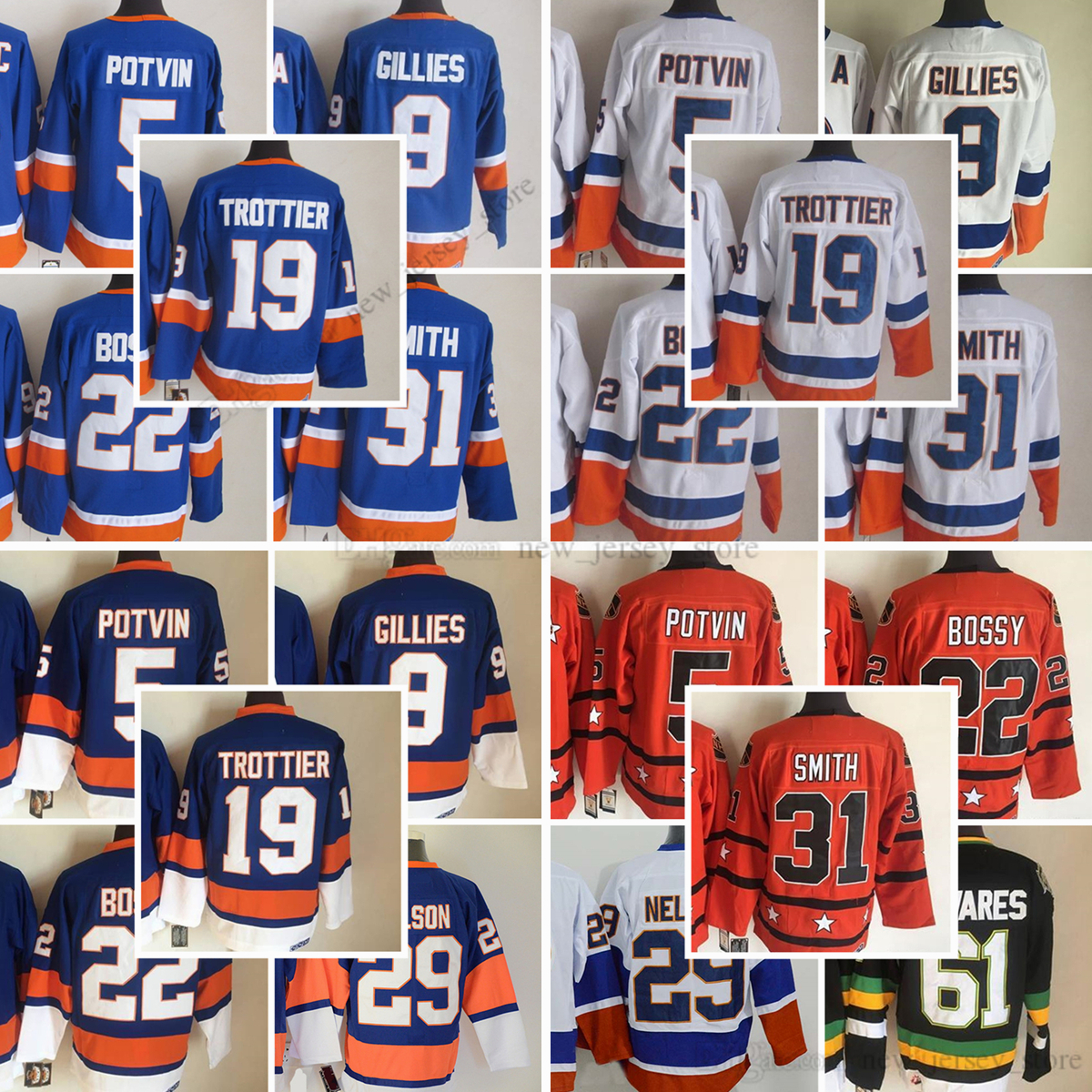 Movie College Vintage Ice Hockey Wears Jerseys Stitched 5DenisPotvin 9ClarkGillies 19BryanTrottier 22MikeBossy 31BillySmith 29Nelson 16PatLaFontaine Jersey, As picture 
Movie College Vintage Ice Hockey Wears Jerseys Stitched 5DenisPotvin 9ClarkGillies 19BryanTrottier 22MikeBossy 31BillySmith 29Nelson 16PatLaFontaine Jersey, As picture