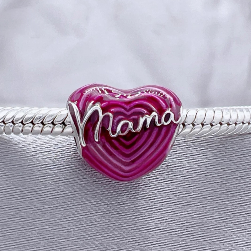 New 925 Sterling Silver Mom Beads For S925 Snake Charm Bracelet Family Tree Pendant Women Jewelry Gifts DIY Jewelry Making
