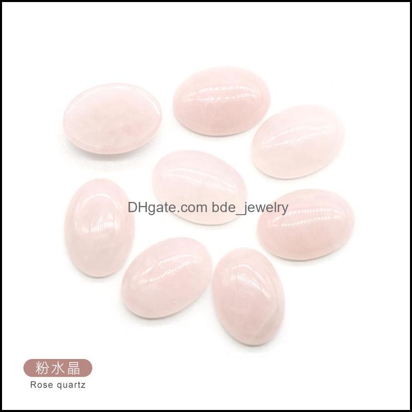 Stone 13X18Mm Flat Back Assorted Loose Oval Cab Cabochons Beads For Jewelry Making Healing Crystal Wholesale Drop Deliver Dhseller2010 Dhadh