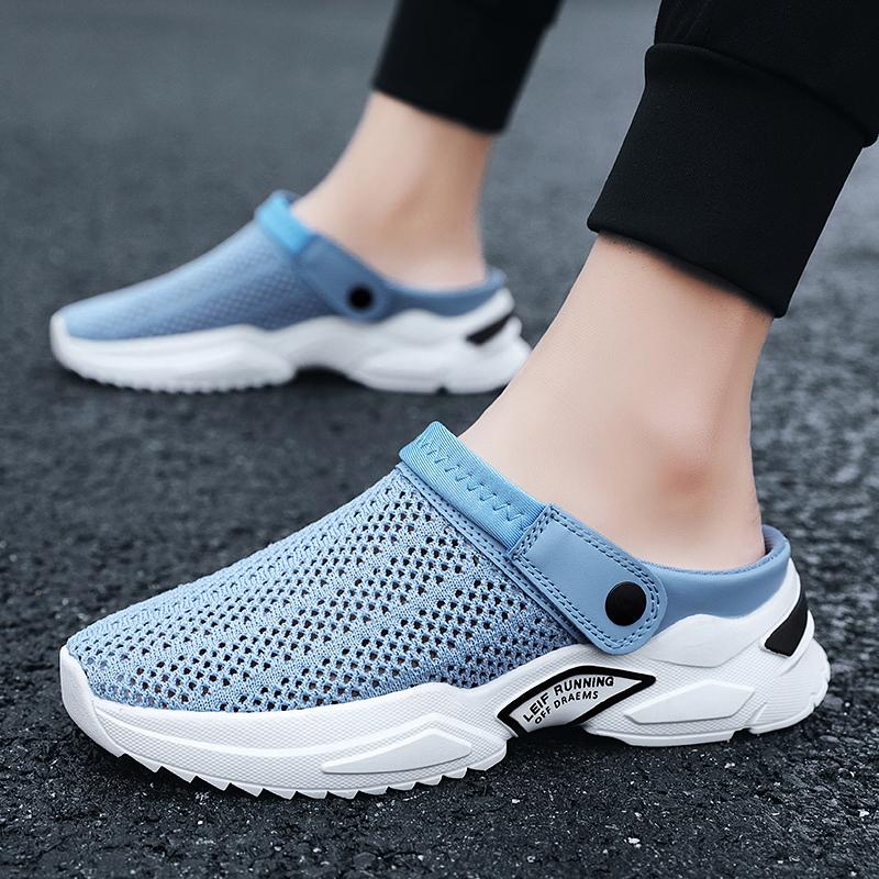 Sandals Designer Men Summer Breathable Mesh Mules Beach Slippers Shoes Solid Flat Bath Tennis Garden FootwearSandals, Black
Sandals Designer Men Summer Breathable Mesh Mules Beach Slippers Shoes Solid Flat Bath Tennis Garden FootwearSandals, Black