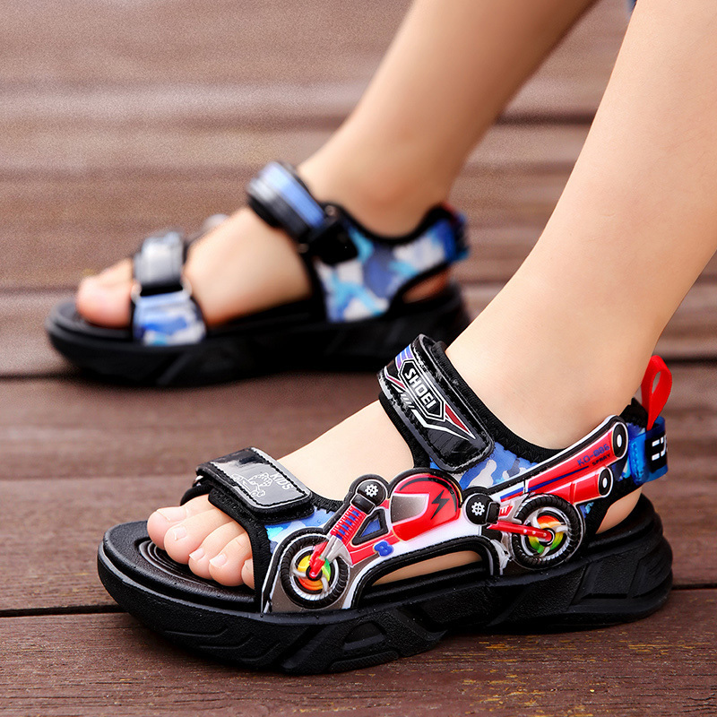Children Boys Sandals High Quality PU Summer Sandal for Kids Boys Cool Design Kids Sandalias 5-10 Years Kids Shoes Size 28~38# 220409