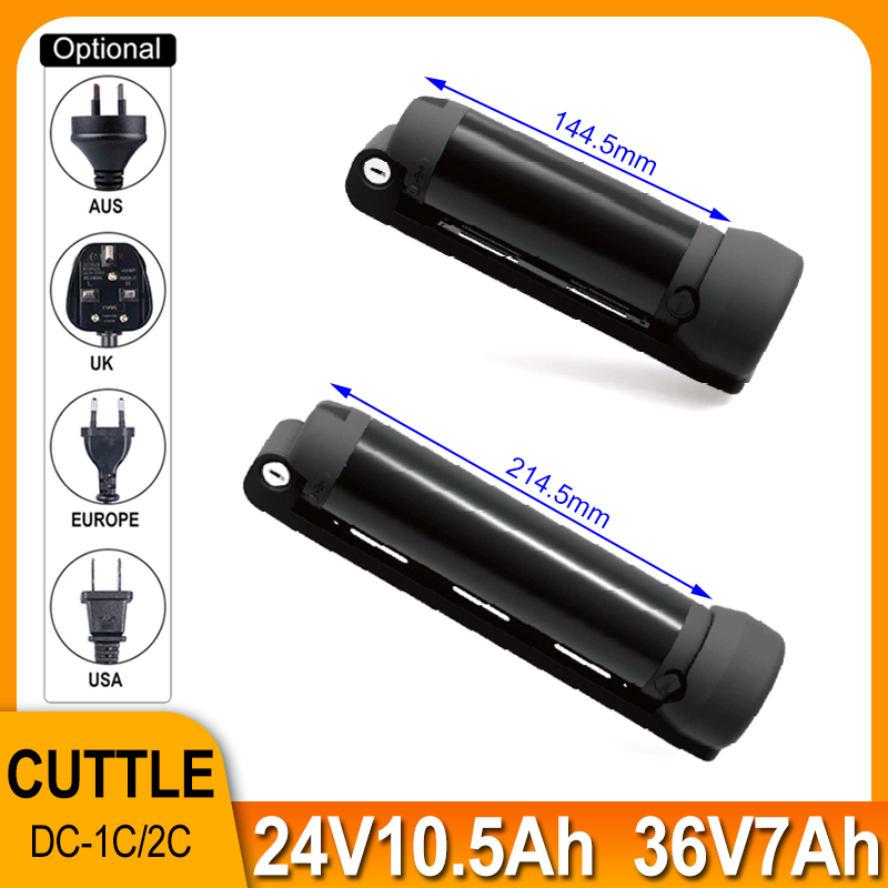 24V 7AH 10.5AH CUTTLE DC-2C 1C E-Bike Batterie pour 36V 7Ah eBike 21PCS 18650 Cellules