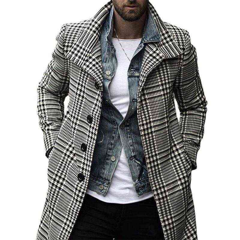 Men's Wool & Blends Fashion Men Coat Autumn And Winter Mens Plaid Lapel Long Single Breasted Sleeve Overcoat Chic Cardigan Tops T220810, Black-white
Men's Wool & Blends Fashion Men Coat Autumn And Winter Mens Plaid Lapel Long Single Breasted Sleeve Overcoat Chic Cardigan Tops T220810, Black-white