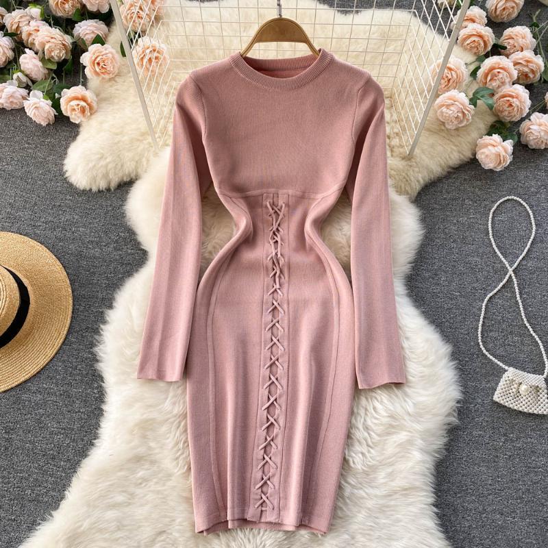 Casual Dresses SINGREINY Autumn Korean Sweater Dress Women Long Sleeve Elastic Slim Sheath Winter Thick Warm Bodycon Knitted, Pink
Casual Dresses SINGREINY Autumn Korean Sweater Dress Women Long Sleeve Elastic Slim Sheath Winter Thick Warm Bodycon Knitted, Pink