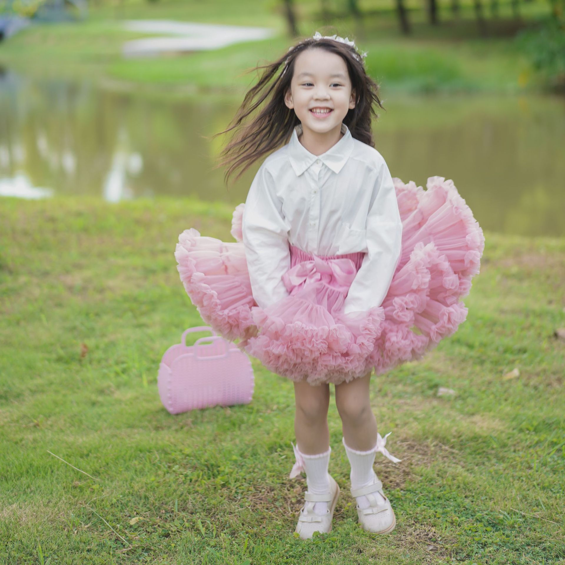 INS Baby Girls Tutu Skirt Ballerina Pettiskirt Fluffy Children Ballet Skirts For Party Dance Princess Girl Tulle clothes