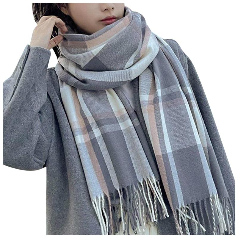 Scarves Classic Plaid Scarf Women Winter Warm Cashmere Long Pashmina Foulard Female Retro Tassel Multi-purpose Shawl Wraps 2022
Scarves Classic Plaid Scarf Women Winter Warm Cashmere Long Pashmina Foulard Female Retro Tassel Multi-purpose Shawl Wraps 2022