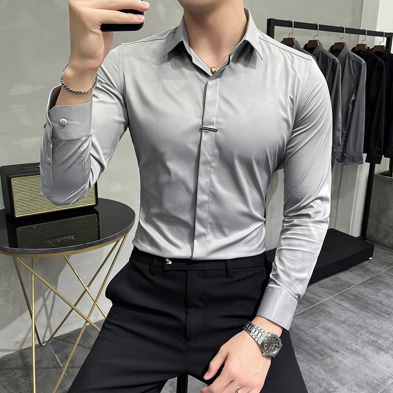 Men's Casual Shirts British Style Long Sleeve Shirt Men Clothing Fashion 2022 Autumn Business Formal Wear Chemise Homme Slim Fit 5XL 6XL 7XL, White
Men's Casual Shirts British Style Long Sleeve Shirt Men Clothing Fashion 2022 Autumn Business Formal Wear Chemise Homme Slim Fit 5XL 6XL 7XL, White