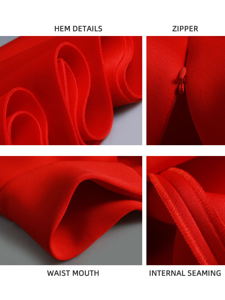 5XL Plus Size Skirt High Waisted s Womens White Knee Length Bottoms Pleated Saia Midi Pink Black Red Blue 220317