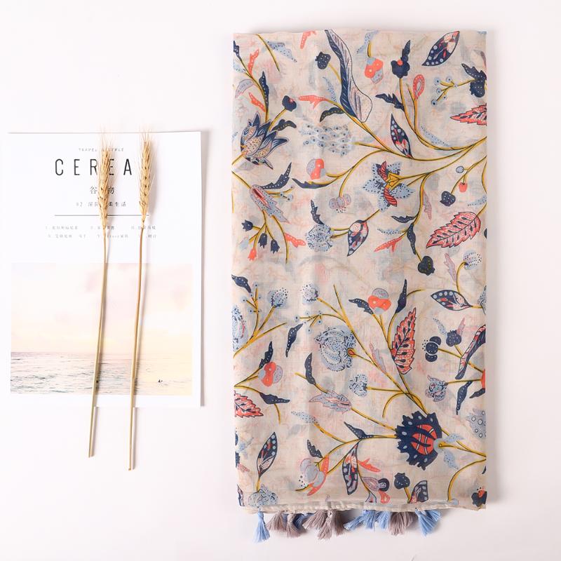 Scarves Women Autumn Cotton Viscose Shawl Luxury Spain White Floral Long Pashmina Wrap Sun Protection Summer Soft Brand 180*90Cm
Scarves Women Autumn Cotton Viscose Shawl Luxury Spain White Floral Long Pashmina Wrap Sun Protection Summer Soft Brand 180*90Cm