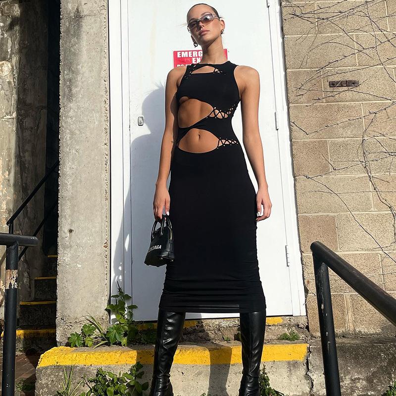 Women' Swimwear Beach Dress And Tunics Cover Up Summer Women 2022 Pure Color Sleeveless Hollow Out Bind Solid Polyester Long Clothes Bikini, Black
Women' Swimwear Beach Dress And Tunics Cover Up Summer Women 2022 Pure Color Sleeveless Hollow Out Bind Solid Polyester Long Clothes Bikini, Black