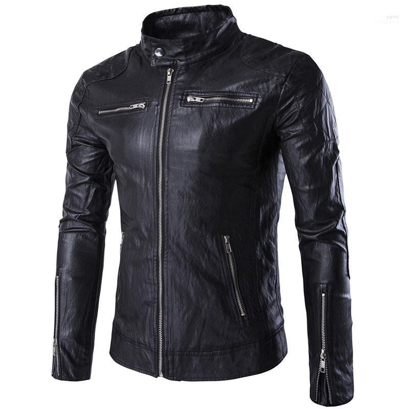Men's Jackets 2022 Brand Biker Leather Men Stylish Jaqueta Couro Masculine Stand Collar Fashion Design Punk Locomotive Jacket Wear, As pic
Men's Jackets 2022 Brand Biker Leather Men Stylish Jaqueta Couro Masculine Stand Collar Fashion Design Punk Locomotive Jacket Wear, As pic