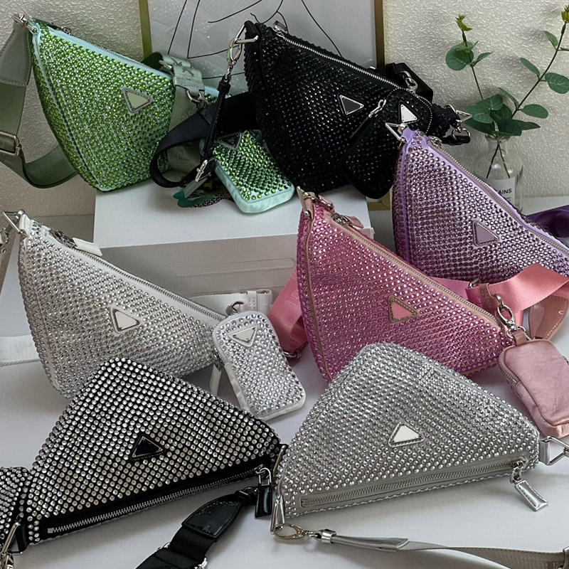 Crossbody Bag Handbag Triangular Bags Tote Package Full Drill Rhinestone Detachable Webbing Embroidered Shoulder Strap Genuine Leather With Purse 3-IN-1, Just box
Crossbody Bag Handbag Triangular Bags Tote Package Full Drill Rhinestone Detachable Webbing Embroidered Shoulder Strap Genuine Leather With Purse 3-IN-1, Just box
