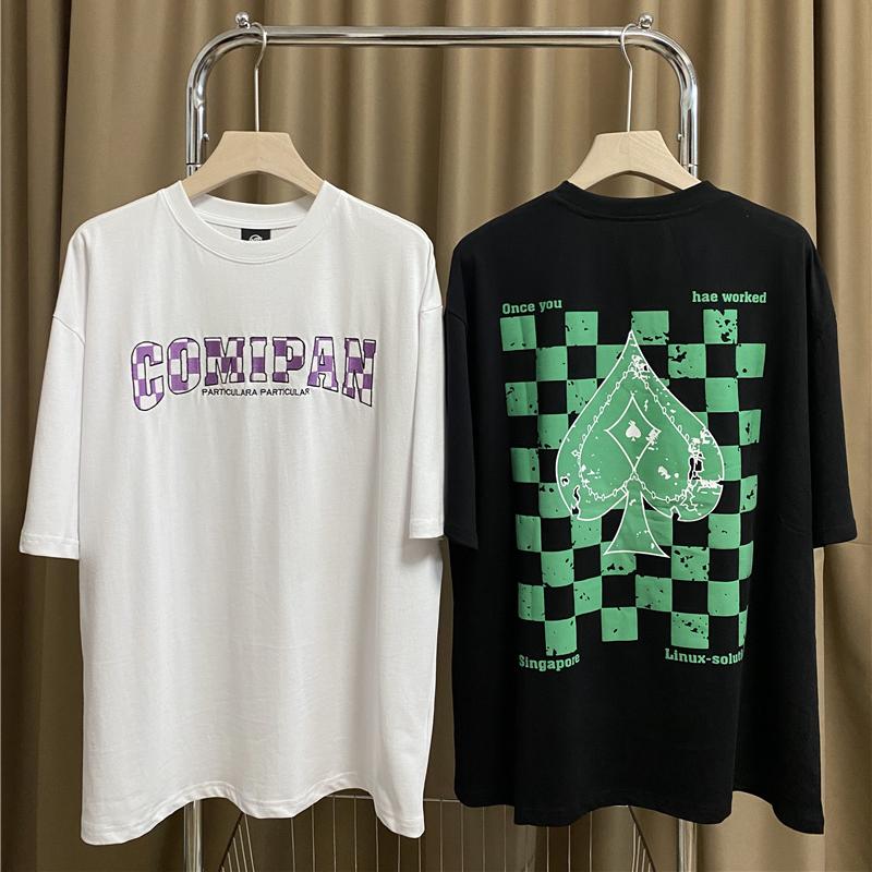 Men's T-Shirts MOT T-Shirt Embroidered On The Front And Foamed Printed Back. Chessboard Loose Short SleeveMen's, 12
Men's T-Shirts MOT T-Shirt Embroidered On The Front And Foamed Printed Back. Chessboard Loose Short SleeveMen's, 12