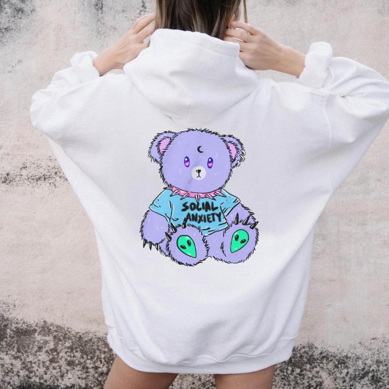 Women' Hoodies & Sweatshirts Unisex Anxiety Hoodie-social Hoodie Cute Kawaii Women Fashion Bear Youngs Trendy Pullovers Gift White Art Tops, Black
Women' Hoodies & Sweatshirts Unisex Anxiety Hoodie-social Hoodie Cute Kawaii Women Fashion Bear Youngs Trendy Pullovers Gift White Art Tops, Black