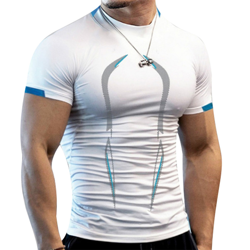 Summer Men s Fitness Sports Training Breathable Short sleeved T Shirts Quick Dry Clothes Men Fashion Round Neck T shirt 220615, White
Summer Men s Fitness Sports Training Breathable Short sleeved T Shirts Quick Dry Clothes Men Fashion Round Neck T shirt 220615, White