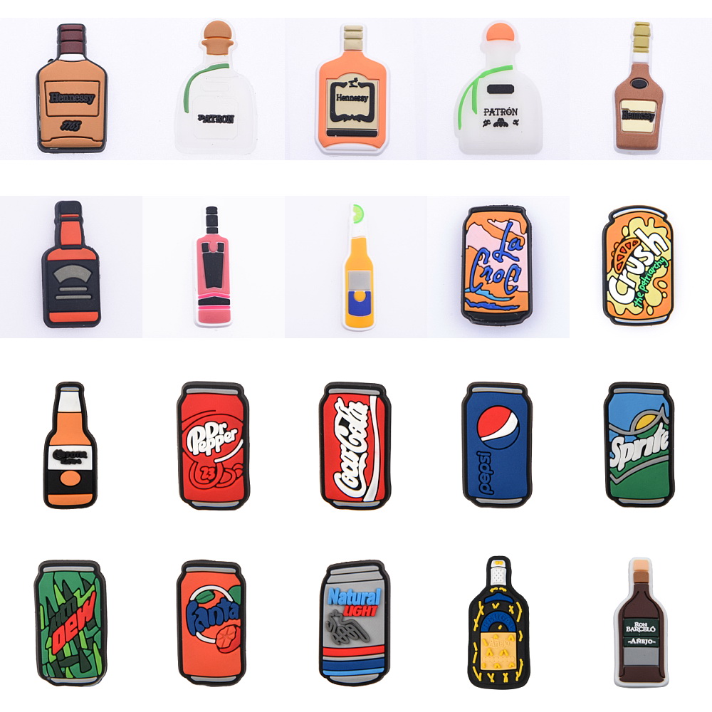 Single Sale Kinds Of Type Beer Red Wine Soda Bottle Shoe Charms For Croc Clogs Accessories Wristband Decoration Party Kids Gifts
Single Sale Kinds Of Type Beer Red Wine Soda Bottle Shoe Charms For Croc Clogs Accessories Wristband Decoration Party Kids Gifts