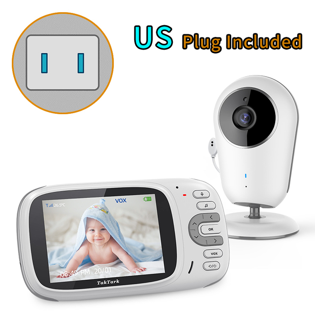 3.2 Inch Wireless Video Baby Monitor Night Vision Security Camera Babyphone Intercom Temperature Monitoring Babysitter Nanny