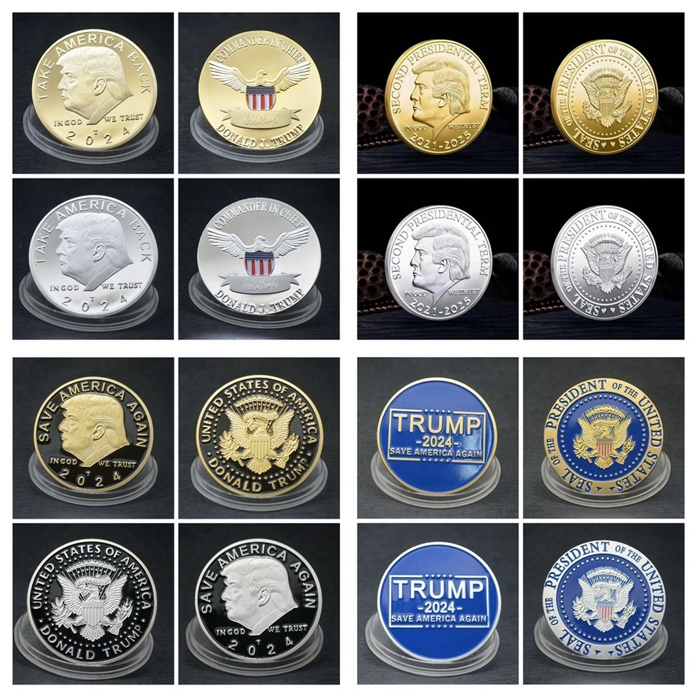 

2024 President Donald Trump Commemorative Coin Save America Again Souvenir Collection Gift sxjun2