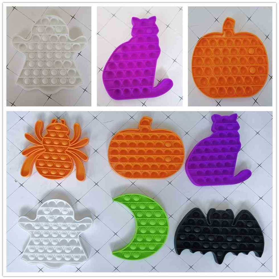 120PCS/DHL Halloween Theme Bubble Popping Fidget Toys Rat Pumpkin Spider Cat Moon Hallowmas Image Sensory push Pops Poo-its Finger Puzzle Pa
120PCS/DHL Halloween Theme Bubble Popping Fidget Toys Rat Pumpkin Spider Cat Moon Hallowmas Image Sensory push Pops Poo-its Finger Puzzle Pa