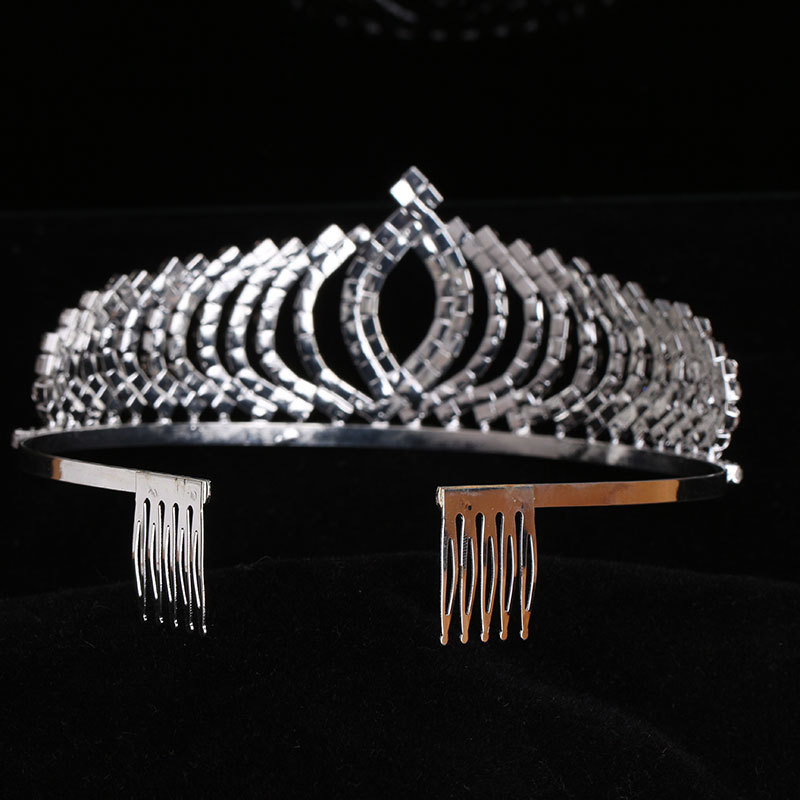 Hair Hoop Crown Rhinestone Tiara with Comb Child Head Pieces High-grade Crystal Sier Jewelry Diamond of the Girls 0516