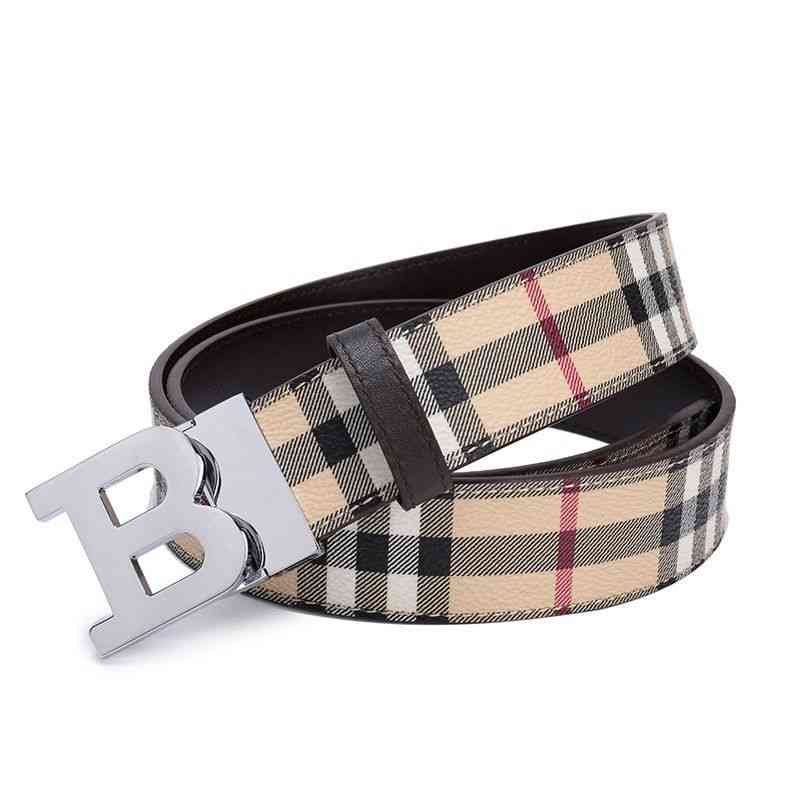 Opelli for male and female couples B-shaped smooth buckle simple classic check light luxury pants belt leather, Black
Opelli for male and female couples B-shaped smooth buckle simple classic check light luxury pants belt leather, Black