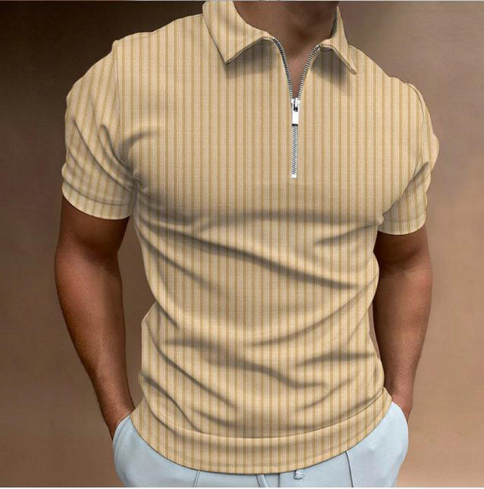 2022 Summer Men's Zipper Polo Shirt Fashion Striped Print Shirts Men Streetwear Casual Short Sleeve T-Shirt Men Polos Tops, Lightblue
2022 Summer Men's Zipper Polo Shirt Fashion Striped Print Shirts Men Streetwear Casual Short Sleeve T-Shirt Men Polos Tops, Lightblue
