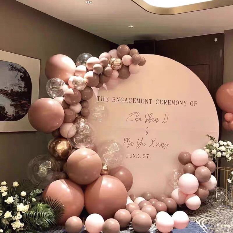 4PCS Wedding Decoration Welcome Door Props Graduation Anniversary Engagement Frame Sign Background Circle Arch Backdrops Balloon Flower Plinth Cake Ba