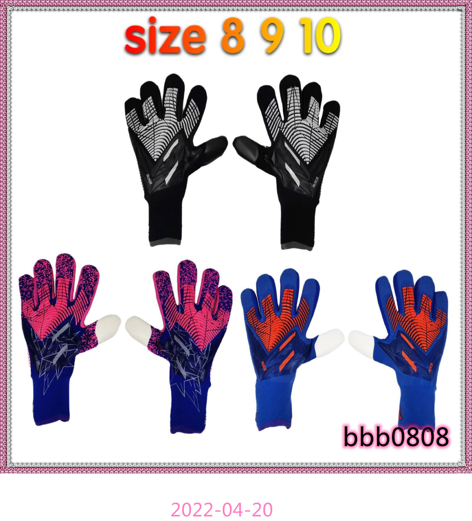 2022 new Men's Football Goalkeeper Gloves Thickened Full Latex Foam Professional Training No Finger Guards, Red
2022 new Men's Football Goalkeeper Gloves Thickened Full Latex Foam Professional Training No Finger Guards, Red
