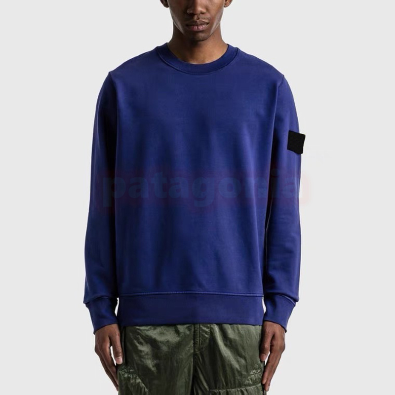 Mens High Street Round Neck Hoodies Fashion Womens Classic Armband Insignia Sweatshirt Couples Casual Pullover Basic Sweaters Asian Size M-2XL