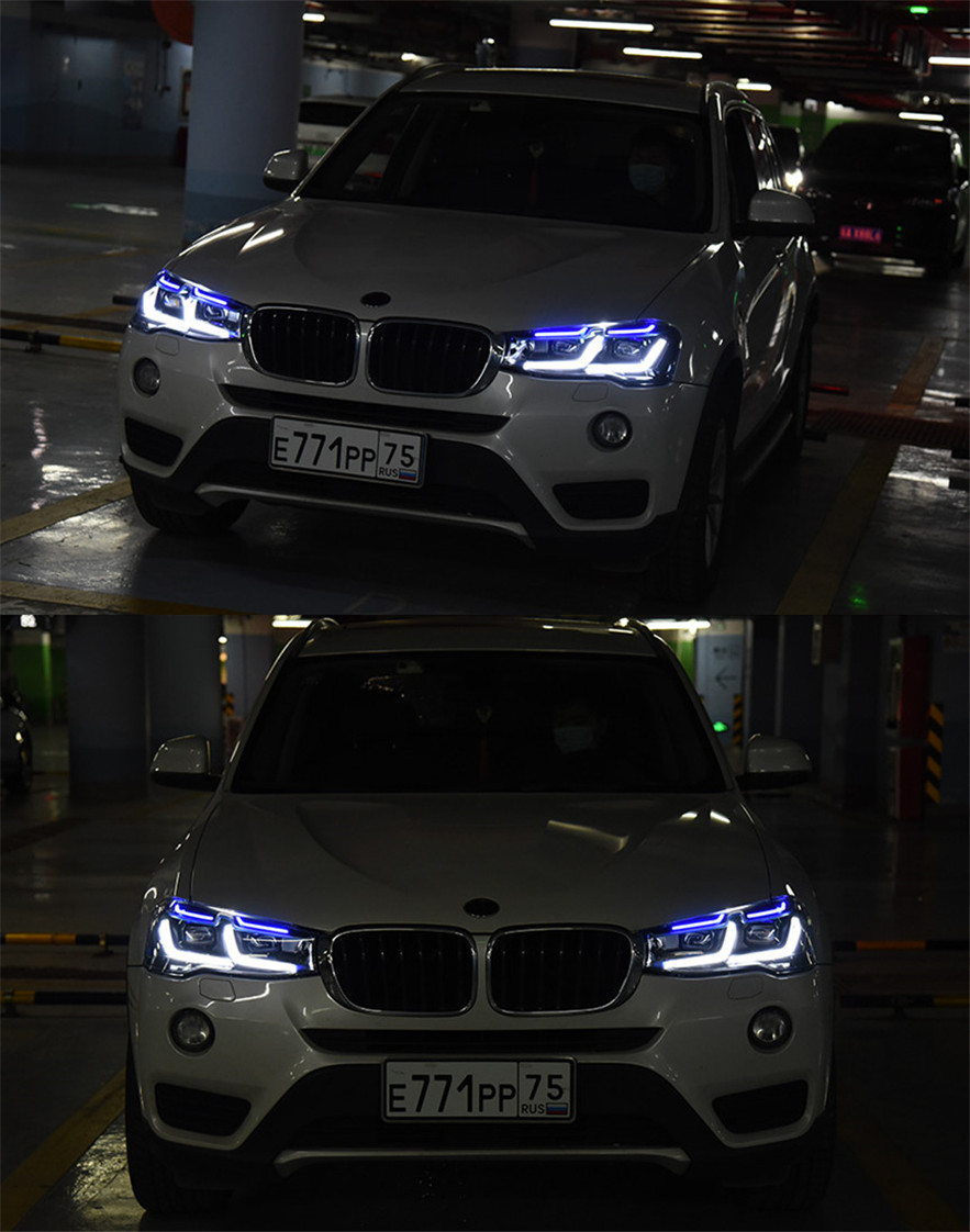 All LED Headlights For X4 F26 2013-20 17 LCI Front Head Lights Fog Lamp Replacement DRL Daytime Light Facelift