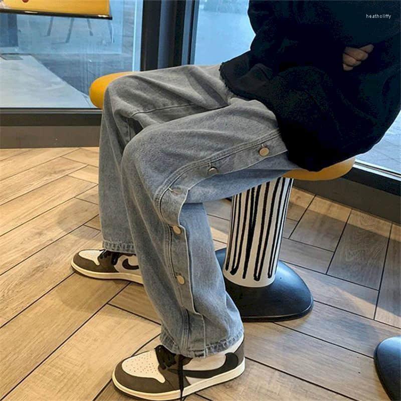 Men's Jeans Men Straight Hong Kong Style Summer Punk Streetwear Wide-leg Pants Korean Trend Ankle-length Vintage Unisex TrousersMen's Heat22, Blue
Men's Jeans Men Straight Hong Kong Style Summer Punk Streetwear Wide-leg Pants Korean Trend Ankle-length Vintage Unisex TrousersMen's Heat22, Blue