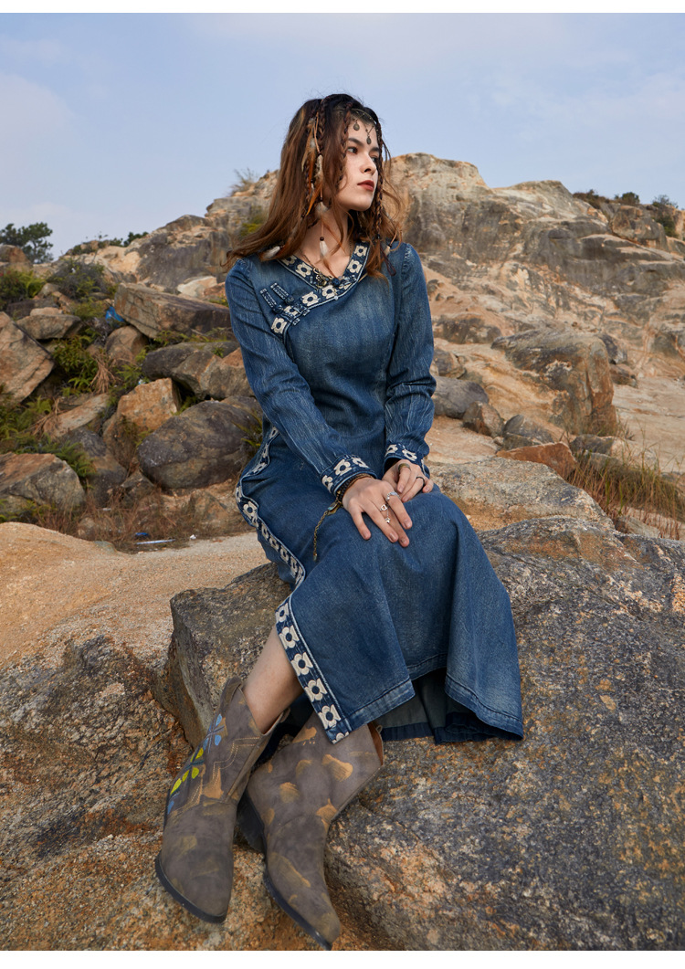 Traditional Chinese Ethnic clothing Vintage Asian clothing Tang suit China Wind Campus costume women's elegant dress